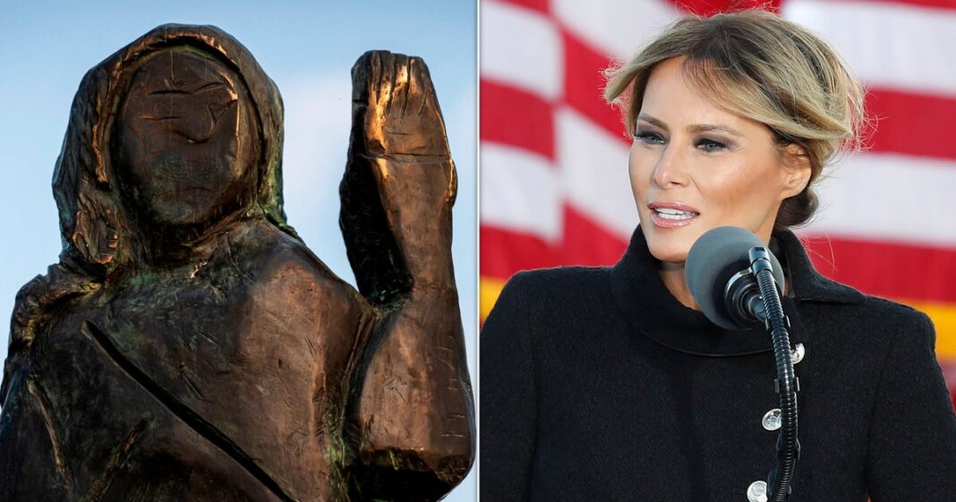 melania-trump-estatua-em-eslovenia-desaparece-a-medida-que-a-policia-investiga-potencial-roubo