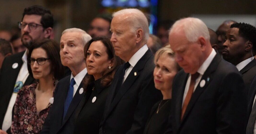joe-biden,-kamala-harris-e-tim-walz-participam-do-funeral-para-o-legislador-morto-de-minnesota