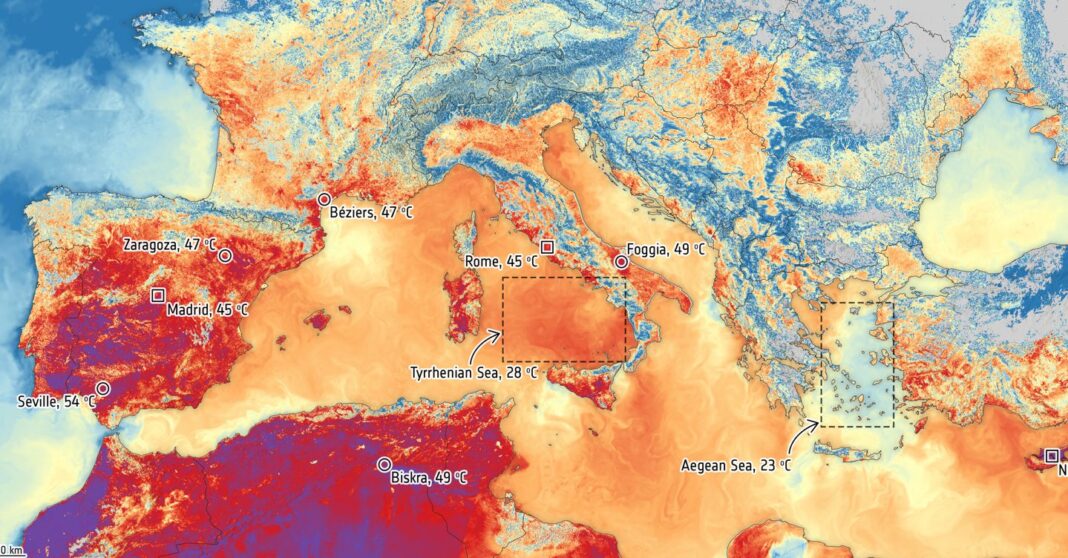 a-cupula-do-calor-na-europa:-as-temperaturas-reais-da-superficie-da-terra